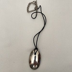 Silver drop pendant